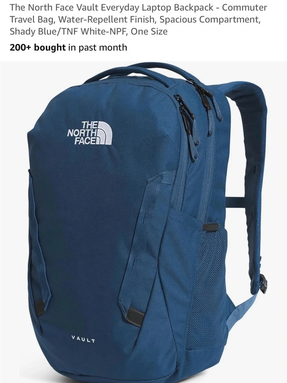 NWT! North Face Vault Everyday Laptop Backpack Commuter Travel Bag in Shady Blue